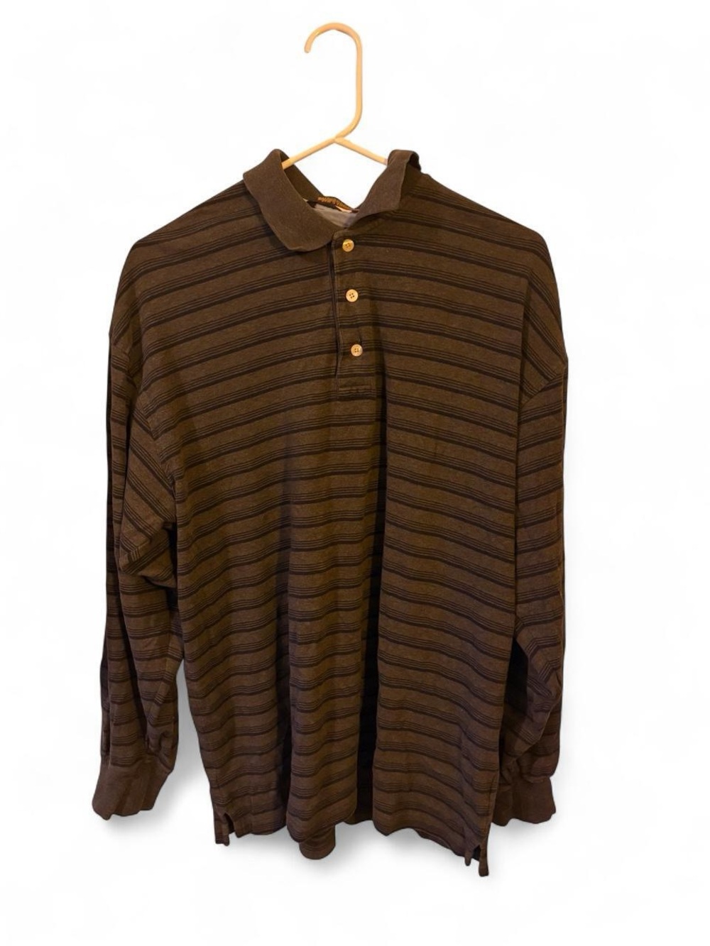 Tommy Hilfiger Men's Long-Sleeve Striped Polo - Charcoal & Black